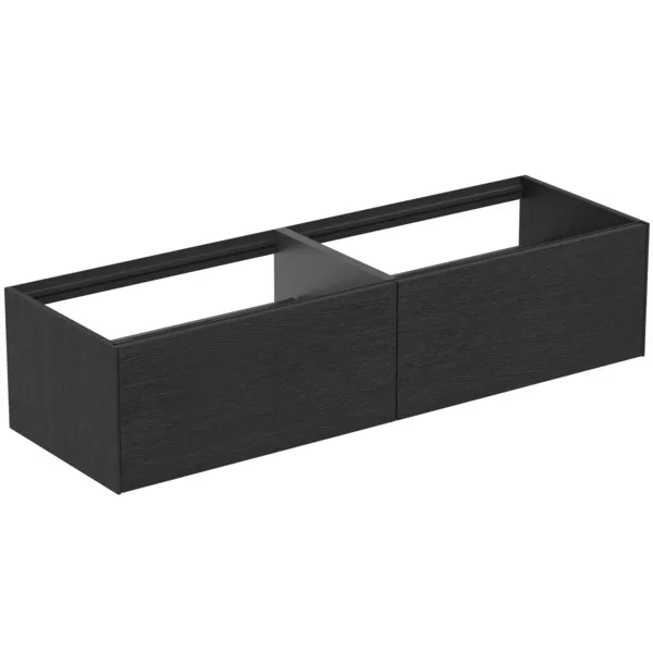 Ideal Standard Conca Waschtischunterschrank, Eiche geflammt, 1585x505x360 mm, 2 Auszüge mit Push-Open und Softclose-Einzug Ideal Standard Conca Waschtischunterschrank, Eiche geflammt, 1585x505x360 mm, 2 Auszüge mit Push-Open und Softclose-Einzug