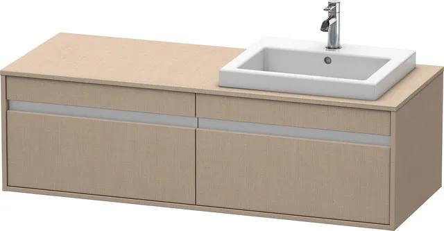 Duravit Waschtischunterschrank wandhängend „Ketho“ 140 × 42,6 × 55 cm Leinen Duravit Waschtischunterschrank wandhängend „Ketho“ 140 × 42,6 × 55 cm Leinen