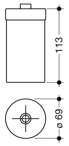 HEWI Seifenspender „System 815“ 6,9 × 6,9 × 12,4 cm