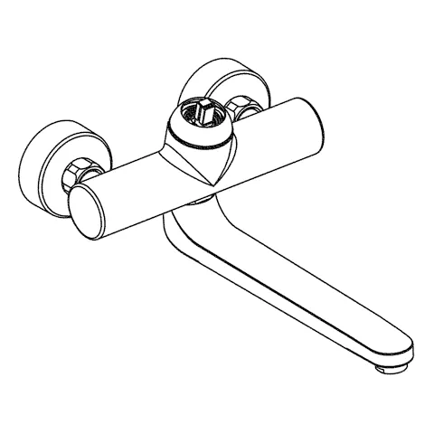 Kludi PROVITA Wandarmatur-EHM DN 15, chrom Kludi PROVITA Wandarmatur-EHM DN 15, chrom