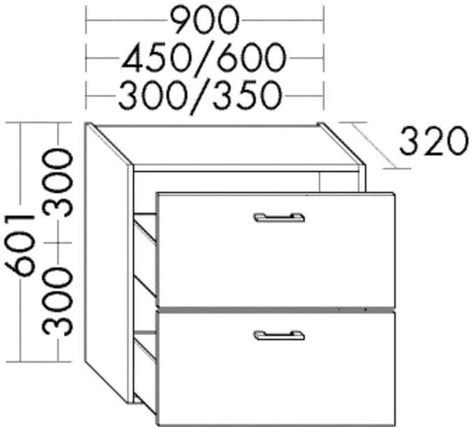 burgbad Hochschrank „Sys30“ 340 × 601 × 360 mm in Weiß Matt