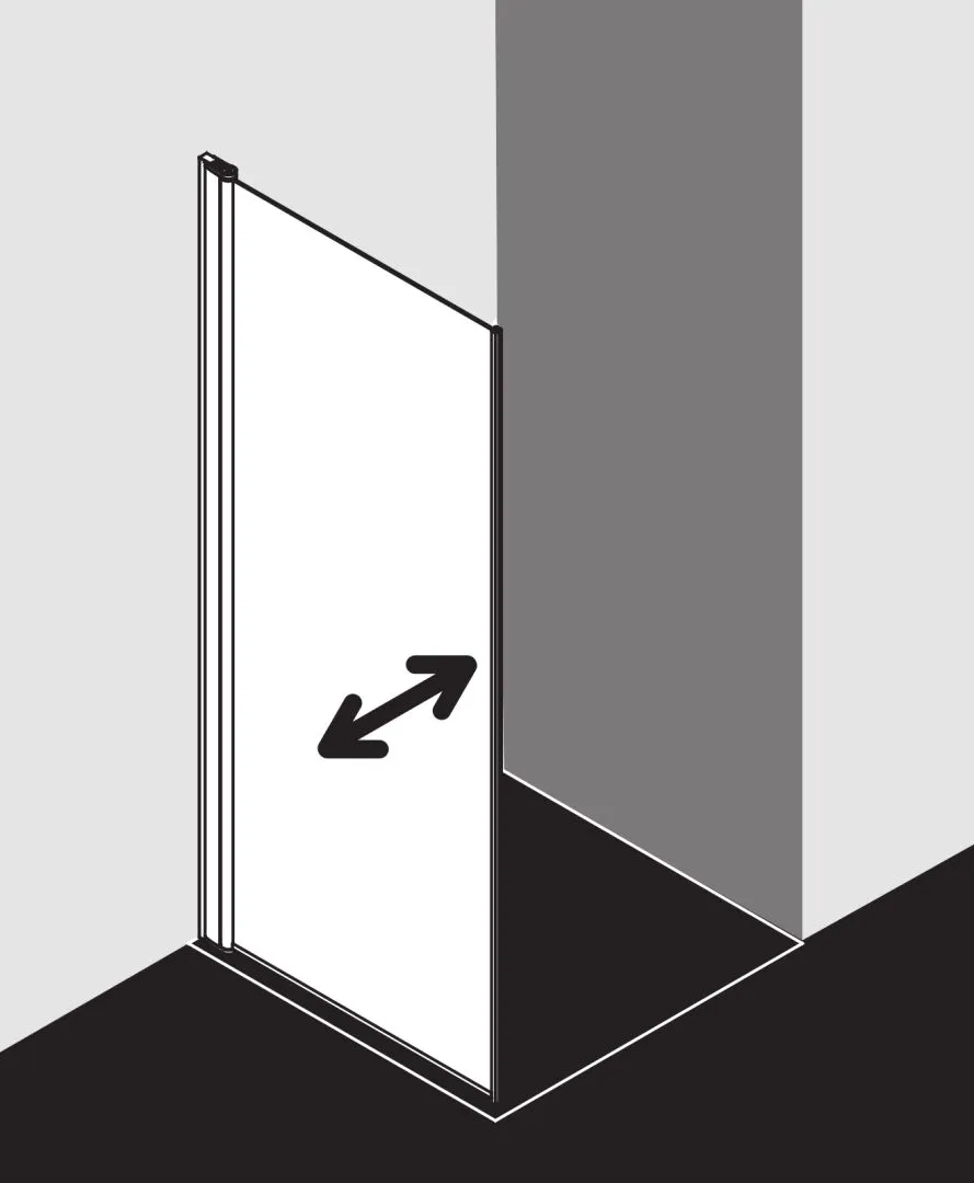 Kermi bewegliche Seitenwand links für Ecke „Diga“ Glas Klar, Profile Silber Hochglanz, BV: 905 - 925 mm GAK: 890 - 910 mm WE: 915 - 935 mm H: 1850 mm Kermi bewegliche Seitenwand links für Ecke „Diga“ Glas Klar, Profile Silber Hochglanz, BV: 905 - 925 mm GAK: 890 - 910 mm WE: 915 - 935 mm H: 1850 mm