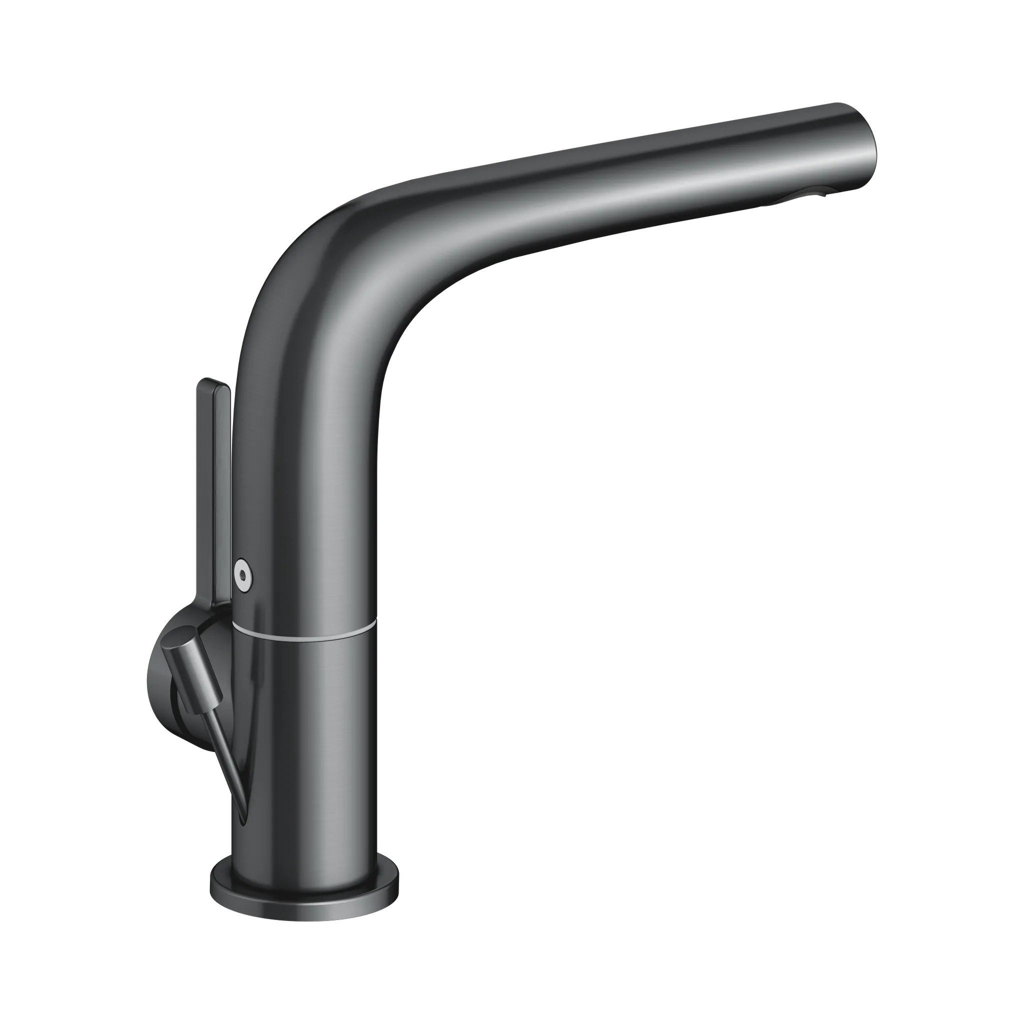 KEUCO EDITION 400 Einhebel-Waschtischmischer 150 schwenkbar mit Zugstangen-Ablaufgarnitur, Schwarzchrom gebürstet KEUCO EDITION 400 Einhebel-Waschtischmischer 150 schwenkbar mit Zugstangen-Ablaufgarnitur, Schwarzchrom gebürstet