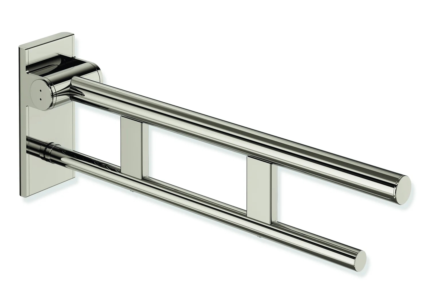 HEWI Stützklappgriff Duo System 900, Design A, Edelstahl PVD nickelglänzend, Ausladung 600 mm, Höhe 210 mm, Breite 101 mm HEWI Stützklappgriff Duo System 900, Design A, Edelstahl PVD nickelglänzend, Ausladung 600 mm, Höhe 210 mm, Breite 101 mm