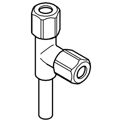 Original WAS T-Abzweigstück Eggemann 41007, DN 10, für Eckventile, Quetschverschraubung Ø 10 mm, chrom Original WAS T-Abzweigstück Eggemann 41007, DN 10, für Eckventile, Quetschverschraubung Ø 10 mm, chrom