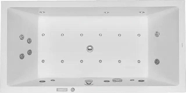 Duravit Whirlwanne „Starck“ rechteck 1800 × 900 mm, Mittelablauf mit Combi-System E, in Weiß Duravit Whirlwanne „Starck“ rechteck 1800 × 900 mm, Mittelablauf mit Combi-System E, in Weiß