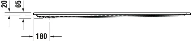 Duravit rechteck Duschwanne „Starck Slimline“ 170 × 80 cm ohne Antislip, ohne Oberflächenveredelung, in Weiß Duravit rechteck Duschwanne „Starck Slimline“ 170 × 80 cm ohne Antislip, ohne Oberflächenveredelung, in Weiß