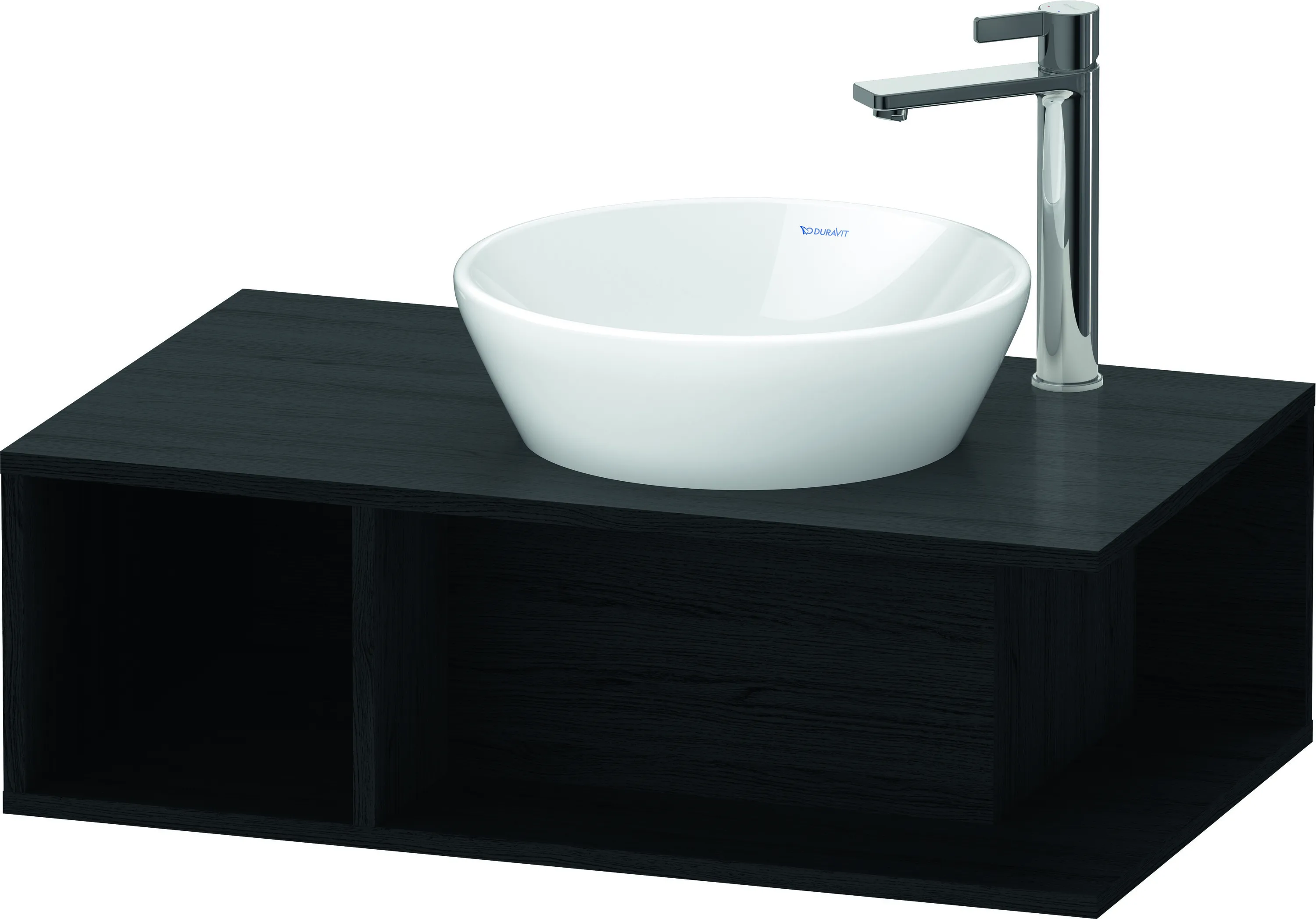 Duravit Waschtischunterschrank wandhängend „D-Neo“ 80 × 26 × 48 cm Eiche Schwarz