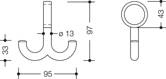 HEWI Garderobe „Kids“ in Aquablau, 9,5 cm HEWI Garderobe „Kids“ in Aquablau, 9,5 cm