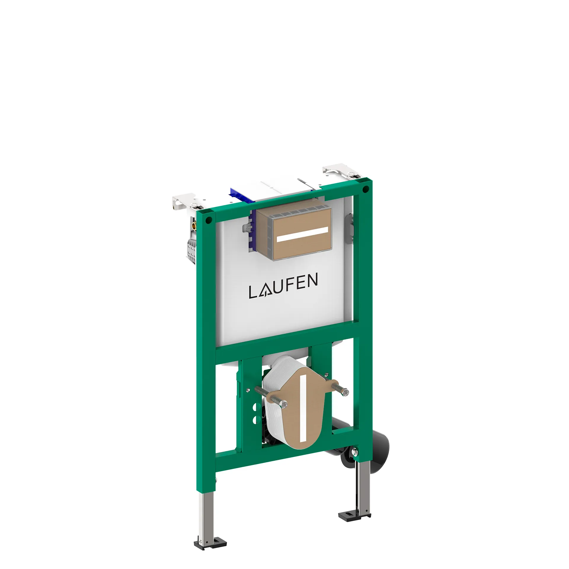 Installationselement INEOLINK mit Spülkasten für Wand-WC und Dusch-WC, Bauhöhe 820 mm, Stahlrahmen, Füße höhenverstellbar und drehbar, Spülkasten für Frontbetätigung und Betätigung von oben, mit Dual-Flush 2-MengenSpülsystem