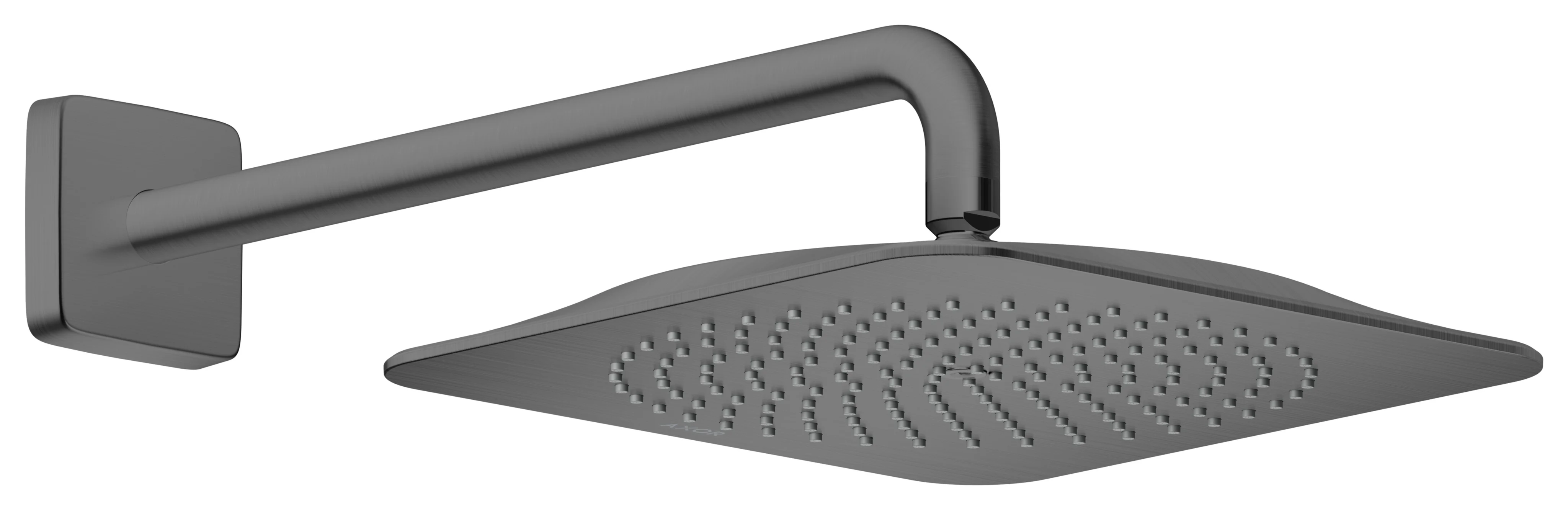 Hansgrohe AXOR Citterio C Kopfbrause 270/270 1jet mit Brausearm BBC, Brushed Black Chrome, 390 mm Arm, Wandmontage, G 1/2 Anschluss