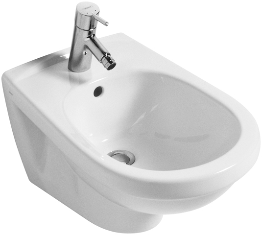 Bidet Saval 2.0 7G43 355x550mm mit Überlauf wandhängend Weiß Alpin