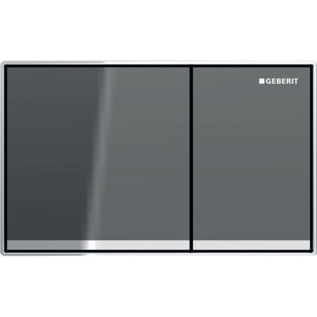 Omega60 Betätigungsplatte für 2-Mengen-Spülung, flächenbündig: lava, verspiegelt, hochglanz-verchromt Omega60 Betätigungsplatte für 2-Mengen-Spülung, flächenbündig: lava, verspiegelt, hochglanz-verchromt