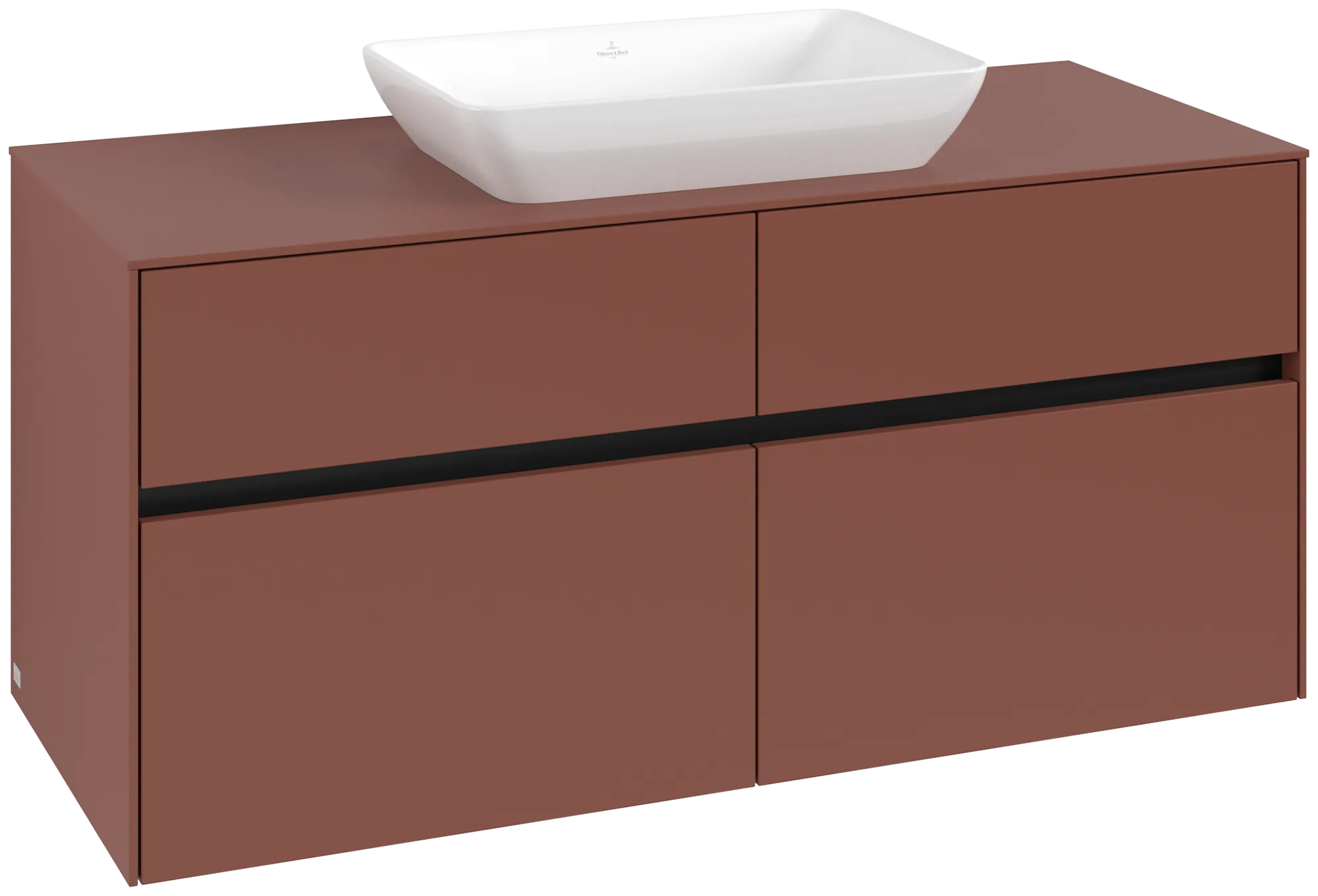 Villeroy & Boch Collaro Waschbeckenunterschrank C112B0, 1200x548x500mm, Wine Red