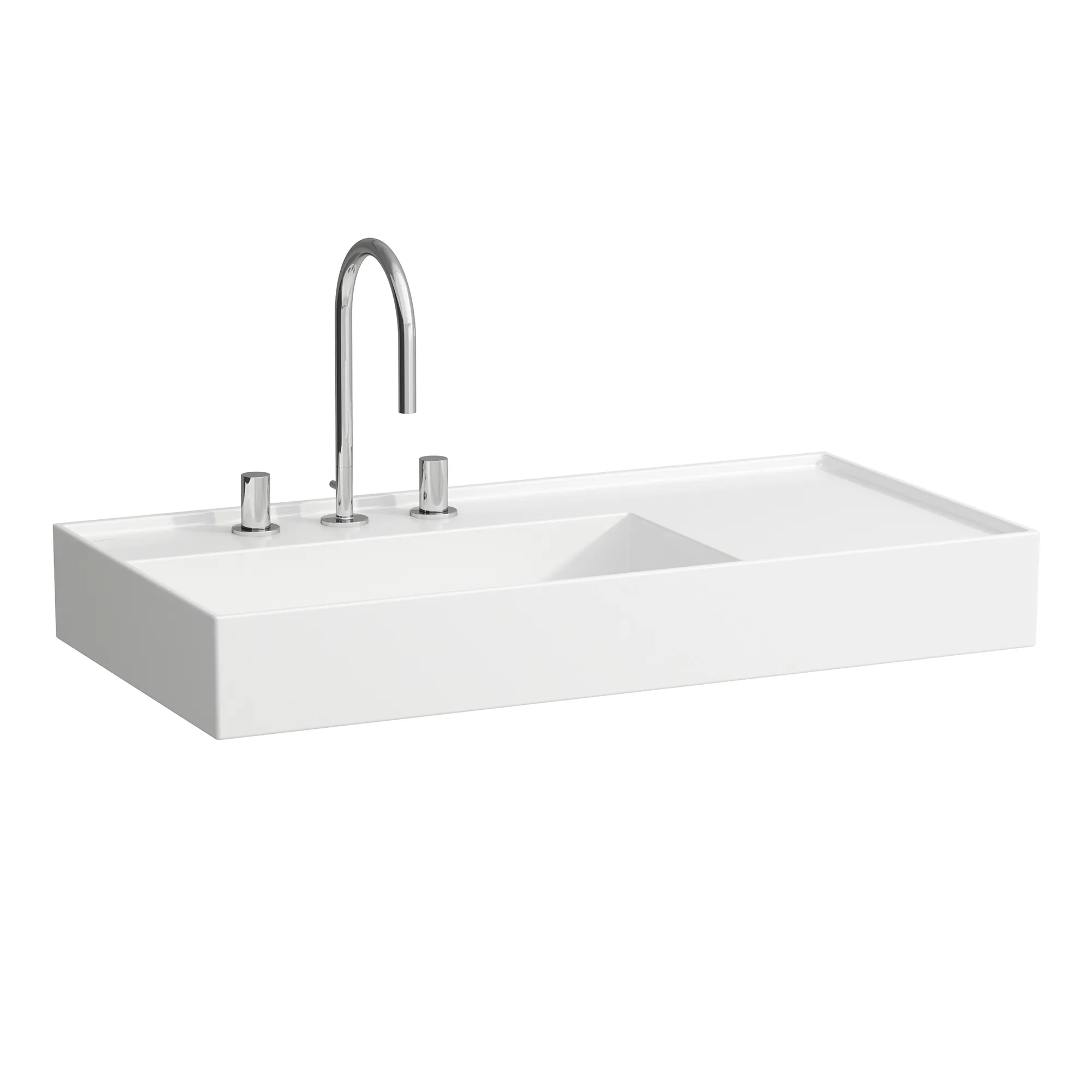 Laufen Aufsatzwaschtisch Kartell by Laufen, 460x900x150 mm, 2 Hahnlöcher, weiß mit Laufen Clean Coat (LCC), versteckter Ablauf rechts Laufen Aufsatzwaschtisch Kartell by Laufen, 460x900x150 mm, 2 Hahnlöcher, weiß mit Laufen Clean Coat (LCC), versteckter Ablauf rechts