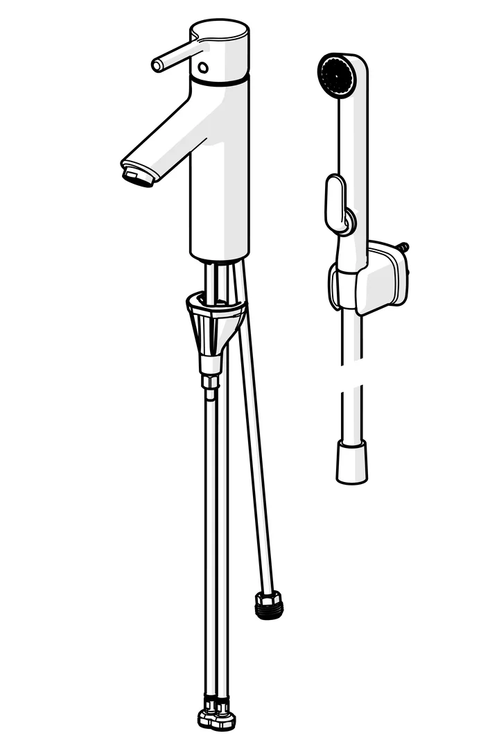 HansaVANTIS EHM Waschtischbatterie HansaVANTIS XL 5268, Ausladung 114 mm, Chrom