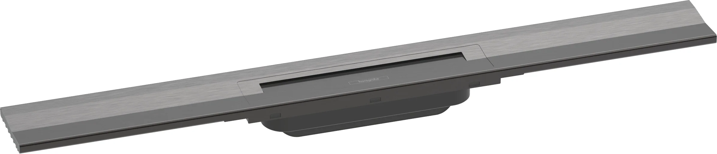 Hansgrohe RainDrain Flex Duschrinne 700 mm, wandangebunden, Brushed Black Chrome, höhenverstellbar um 10 mm, bis zu 60 l/min Ablaufleistung