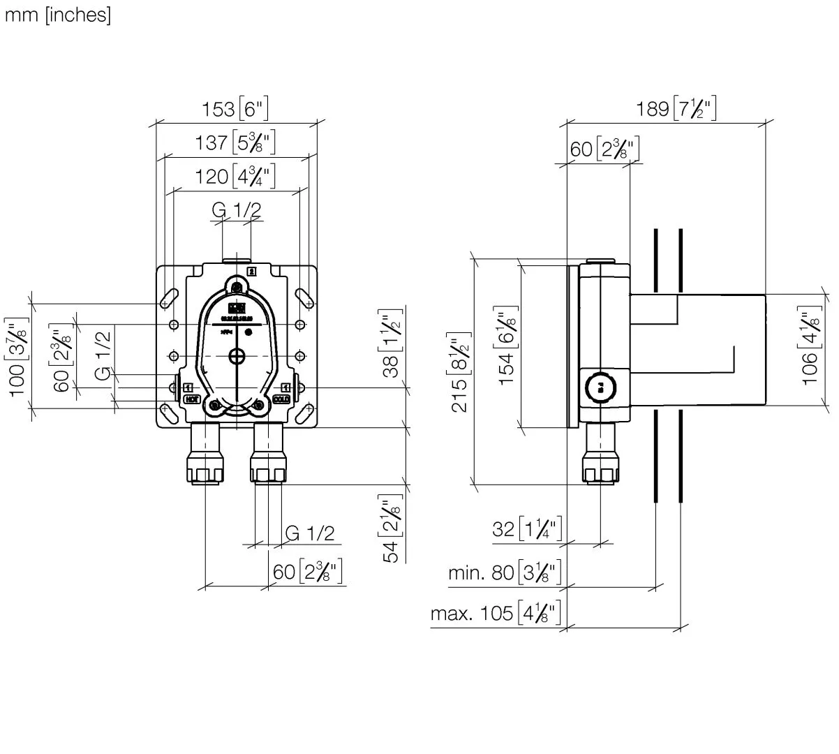 Dornbracht UP-Einhandbatterie SERIENNEUTRAL 35020970 Dornbracht UP-Einhandbatterie SERIENNEUTRAL 35020970
