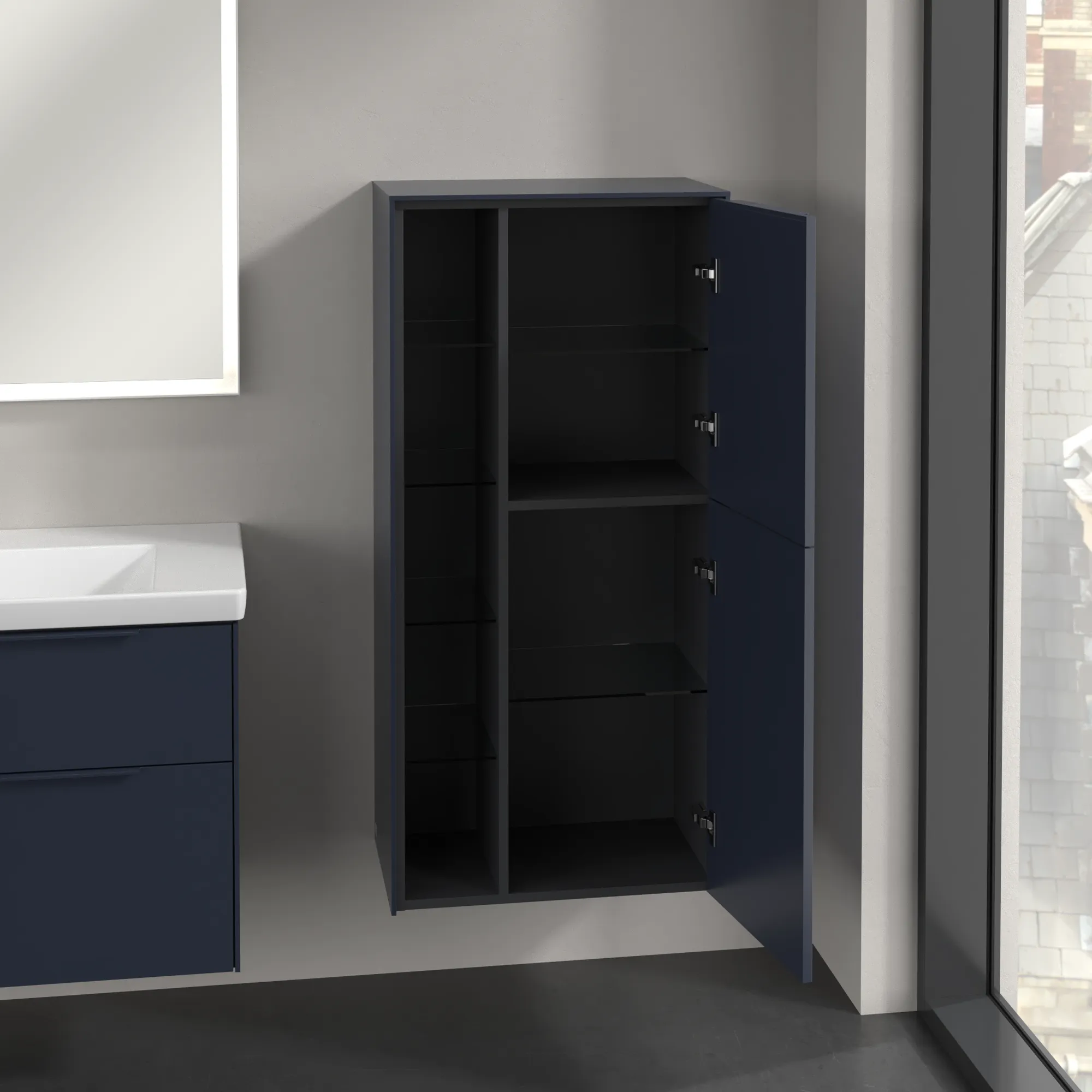 Villeroy & Boch Mittelschrank „Subway 3.0“ 57,4 × 120 × 36,2 × 36,2 cm 2 Türen, Anschlag (Scharnier) rechts, 2 Türen, Anschlag rechts Villeroy & Boch Mittelschrank „Subway 3.0“ 57,4 × 120 × 36,2 × 36,2 cm 2 Türen, Anschlag (Scharnier) rechts, 2 Türen, Anschlag rechts