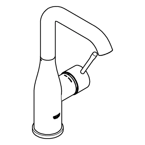Grohe Einhand-Waschtischbatterie Essence L-Size glatter Körper in phantom black Grohe Einhand-Waschtischbatterie Essence L-Size glatter Körper in phantom black