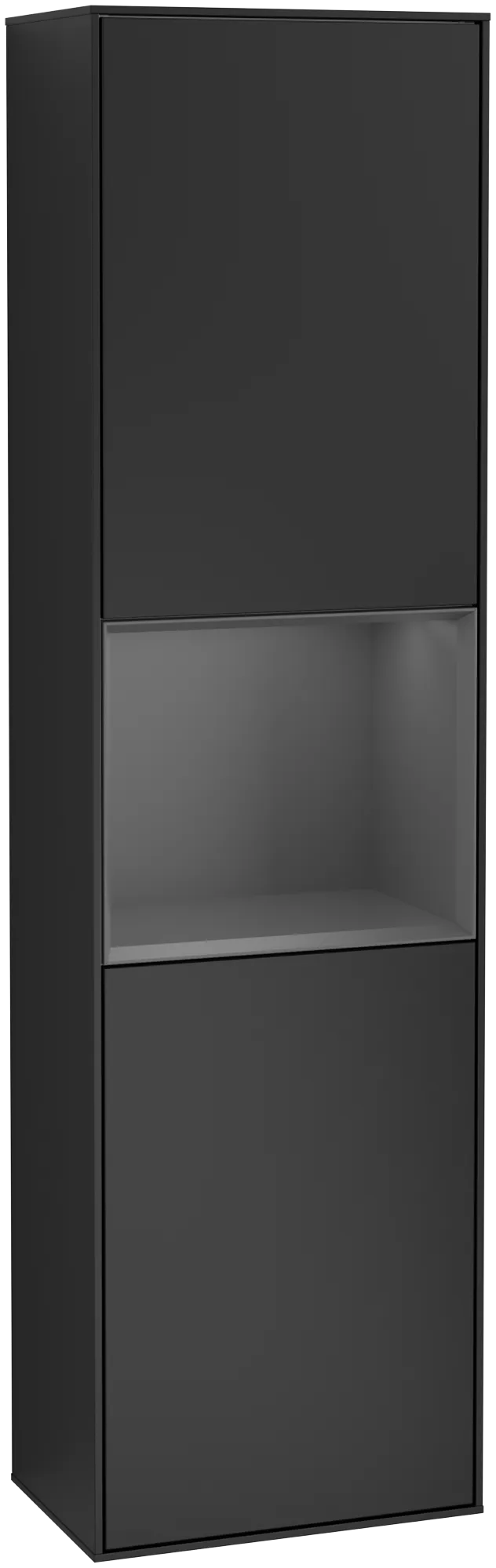 Villeroy & Boch Hochschrank Finion F46, 418 x 1516 x 270 mm, Black Matt / Anthracite Matt