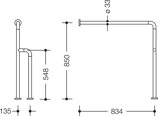HEWI Boden-Wandstützgriff „Serie 801“ HEWI Boden-Wandstützgriff „Serie 801“