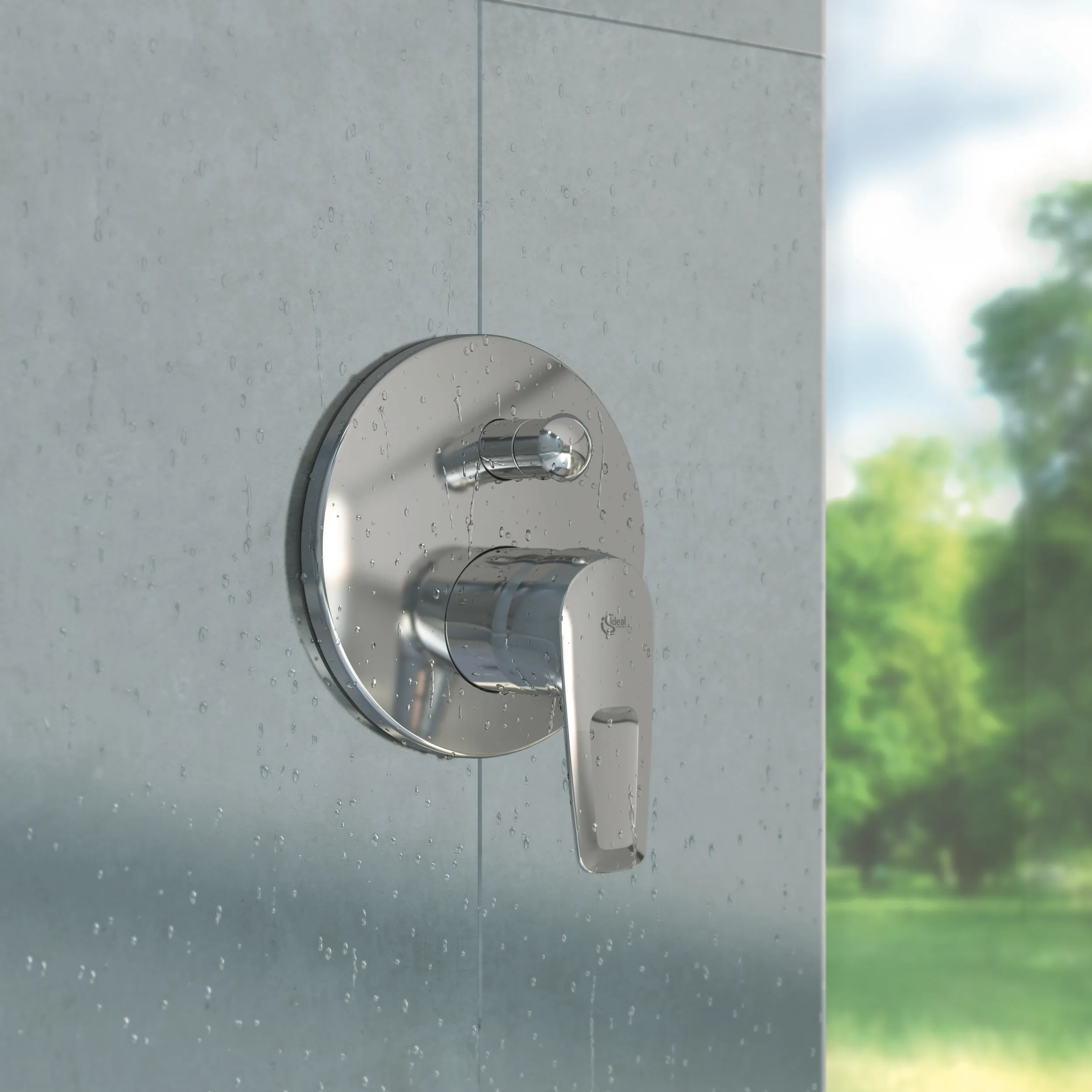 Badearmatur Unterputz Ceramix Blue, Bausatz 2, Rosettendurchmesser 163mm, Chrom Badearmatur Unterputz Ceramix Blue, Bausatz 2, Rosettendurchmesser 163mm, Chrom