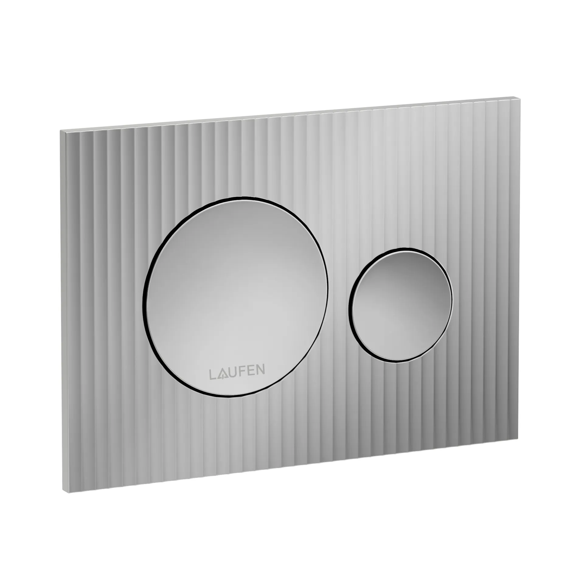 Betätigungsplatte MOONDANCE INEO 203x145x6, aus Kunsstoff, für Frontbetätigung oder Betätigung von oben, für Unterputz-Spülkasten mit Dual-Flush 2-Mengen-Spülsystem, für flächenbündigen Einbau, weiß