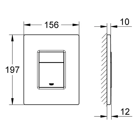 Grohe Skate Cosmopolitan WC-Betätigung Abdeckplatte cool sunrise Grohe Skate Cosmopolitan WC-Betätigung Abdeckplatte cool sunrise