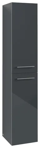 Villeroy & Boch Hochschrank „Avento“ 35 × 176 × 37,2 × 37,2 cm in Crystal Grey, Anschlag links, Soft Closing, 2 Türen