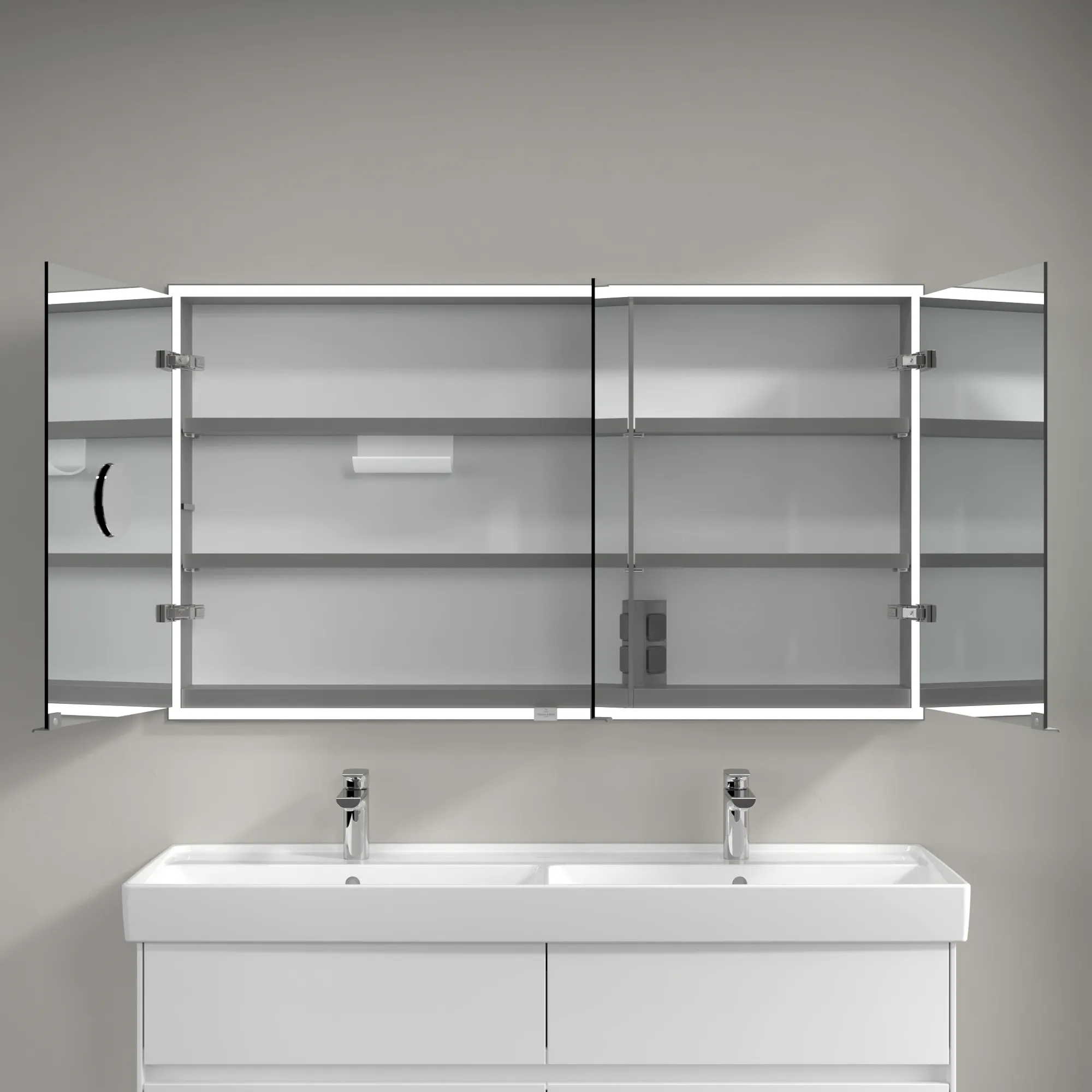 Villeroy & Boch Unterputz-Spiegelschrank „My View Now“ 130 × 75 × 16,8 × 16,8 cm