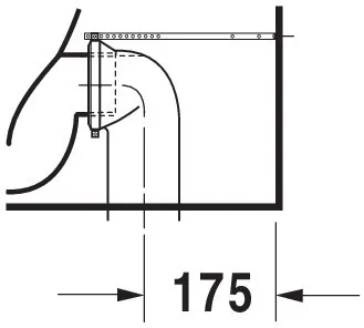 Stand-WC Kombi Starck 1 640 mm Tiefspüler, fürSPK, Abg.Vario, weiß Stand-WC Kombi Starck 1 640 mm Tiefspüler, fürSPK, Abg.Vario, weiß