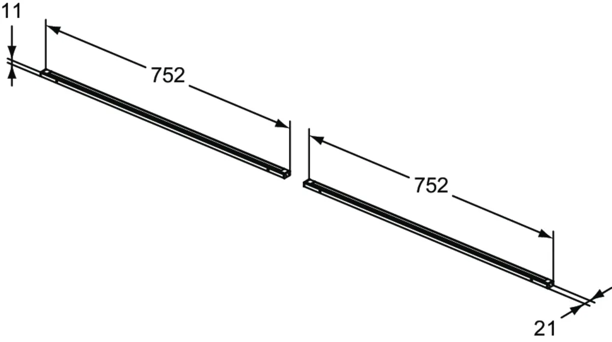 Ideal Standard Conca Schubladenleuchten-Set Conca, Anthrazit
