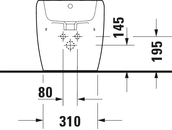 Duravit Stand-Bidet „Qatego“, Befestigung sichtbar 39 × 60 × 40 cm