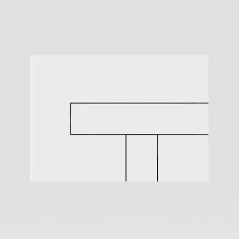 Betätigungsplatte „LOS“ in weiß alpin Betätigungsplatte „LOS“ in weiß alpin