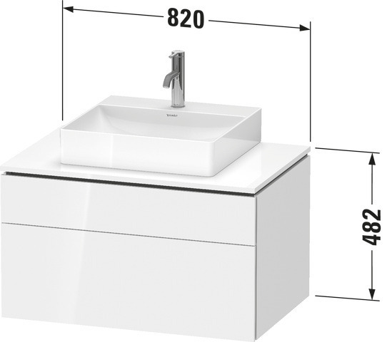 Duravit Waschtischunterschrank wandhängend „L-Cube“ 82 × 48,2 × 55 cm Mediterrane Eiche, mittig Duravit Waschtischunterschrank wandhängend „L-Cube“ 82 × 48,2 × 55 cm Mediterrane Eiche, mittig