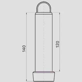 Standrohr G1 1/2, Bügel und Gummimuffe, 140/120 Standrohr G1 1/2, Bügel und Gummimuffe, 140/120