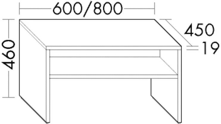 burgbad Bank „Sys30“ 600 × 450 × 460 mm