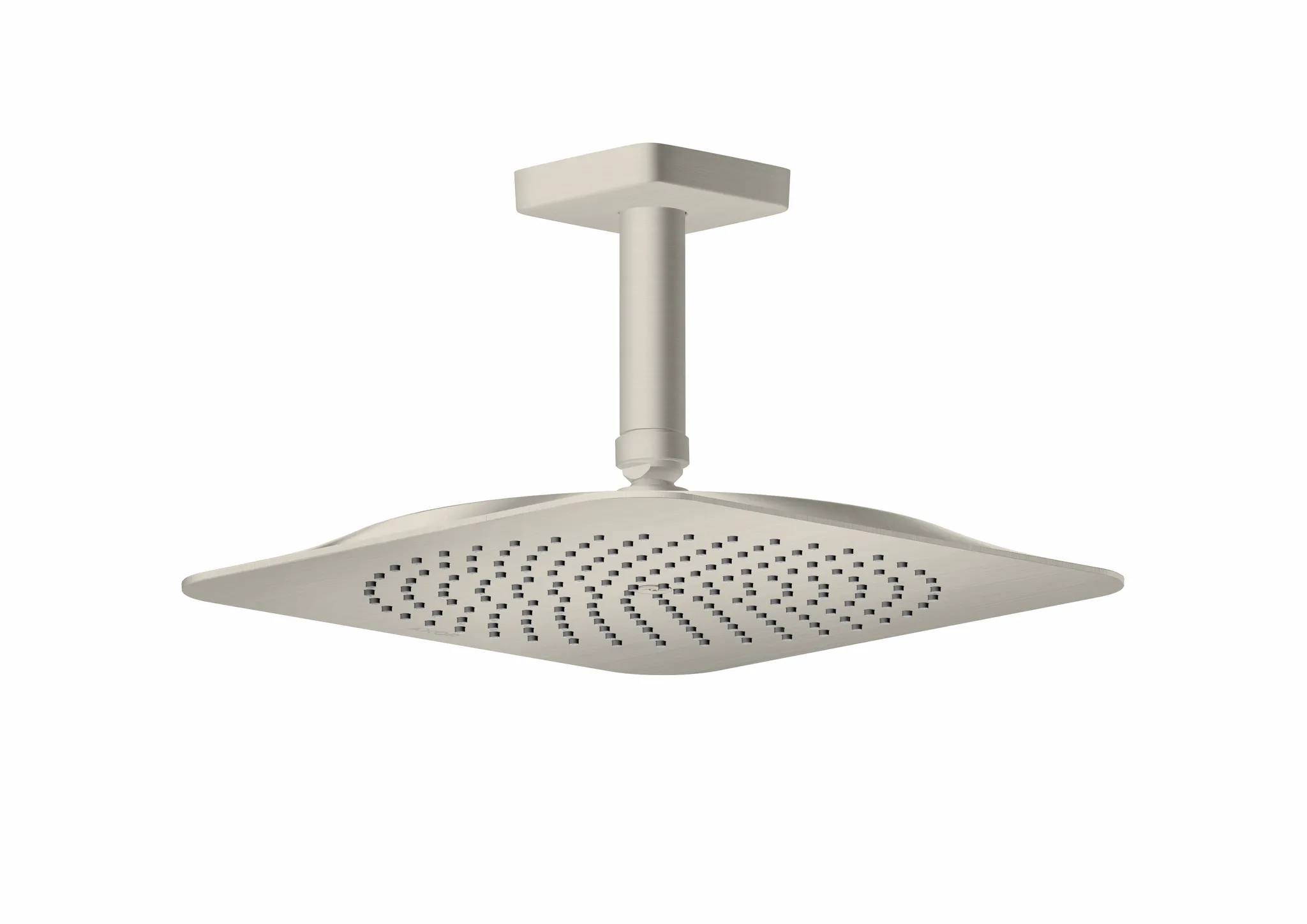 Hansgrohe AXOR Citterio C Kopfbrause 270/270 1jet mit Deckenanschluss BSO, Edelstahl Optic, 270 x 270 mm, PowderRain Strahlart, 11 l/min Durchflussmenge Hansgrohe AXOR Citterio C Kopfbrause 270/270 1jet mit Deckenanschluss BSO, Edelstahl Optic, 270 x 270 mm, PowderRain Strahlart, 11 l/min Durchflussmenge