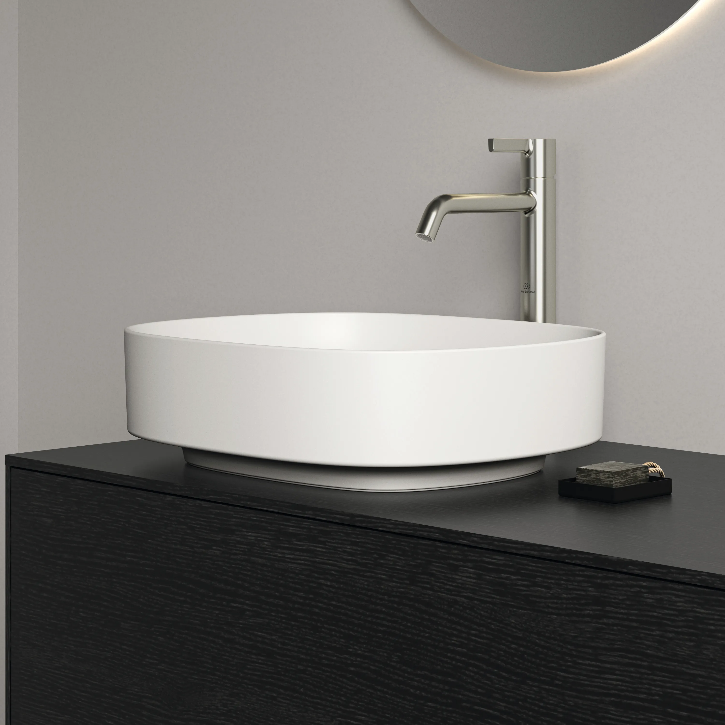 Waschbecken „Linda-X“ 45 × 38 × 13 cm in Seidenweiß Waschbecken „Linda-X“ 45 × 38 × 13 cm in Seidenweiß