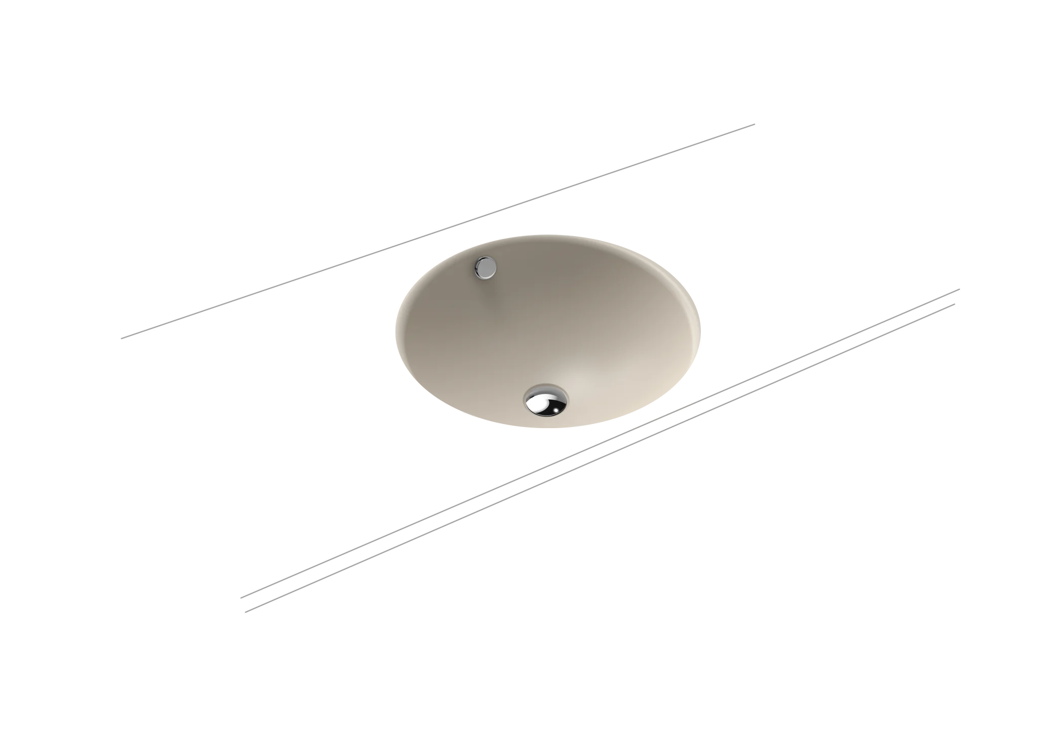 Kaldewei CLASSIC UNTERBAUWASCHTISCH, 420 mm Durchmesser, warm grey 10, Perl-Effekt, Antidröhn mit Überlauf, Sichtteile chrom Kaldewei CLASSIC UNTERBAUWASCHTISCH, 420 mm Durchmesser, warm grey 10, Perl-Effekt, Antidröhn mit Überlauf, Sichtteile chrom