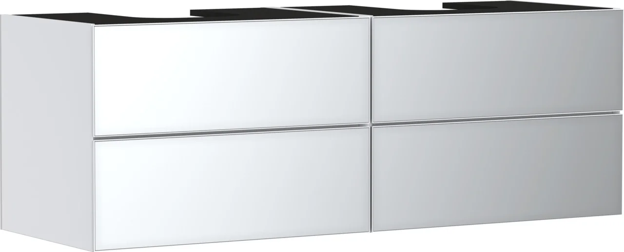 Hansgrohe Xevolos E Waschtischunterschrank Mattweiß, 1570x550 mm, 4 Schubkästen, grifflos mit PushOpen, SoftClose, Wandmontage
