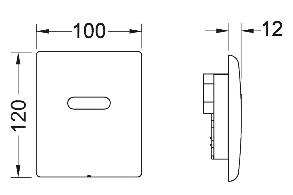 TECEplanus Elektronik Urinal 230/12 V-Netz Edelstahl gebürstet