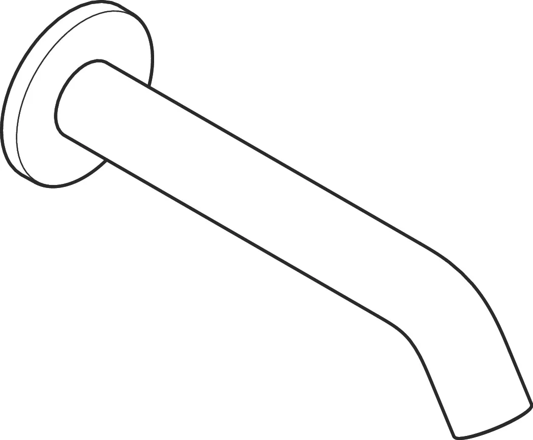 Hansgrohe Tecturis S Wanneneinlauf Chrom, Ausladung 198 mm, Wandmontage, max. Durchfluss 22,5 l/min bei 3 bar, DN15, Normalstrahl Hansgrohe Tecturis S Wanneneinlauf Chrom, Ausladung 198 mm, Wandmontage, max. Durchfluss 22,5 l/min bei 3 bar, DN15, Normalstrahl