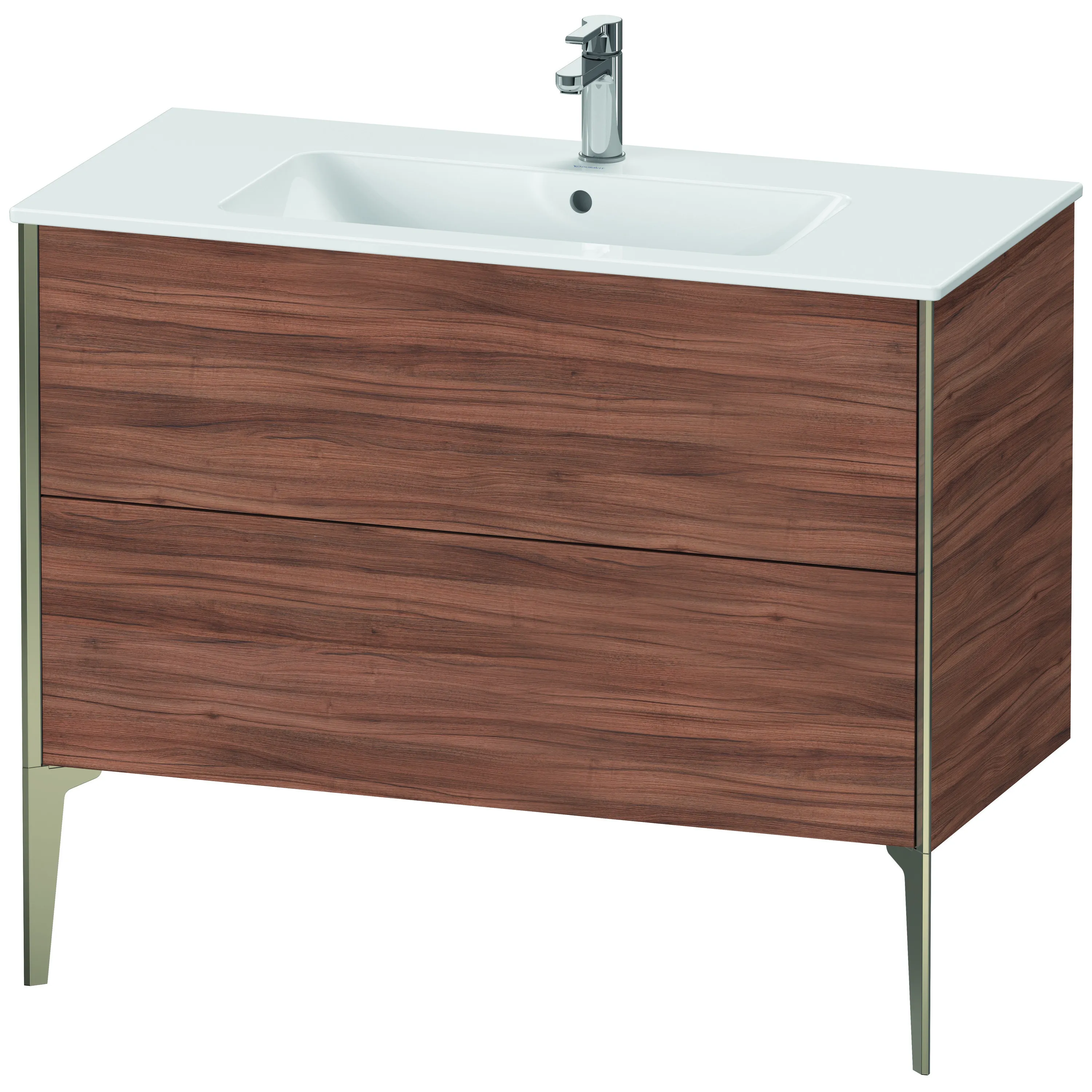 Duravit Waschtischunterschrank bodenstehend „XViu“ 101 × 59,4 × 48 cm in Nussbaum Natur