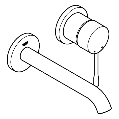 Grohe Essence 2-Loch-Waschtischbatterie Wandmontage warm sunset geb. Grohe Essence 2-Loch-Waschtischbatterie Wandmontage warm sunset geb.