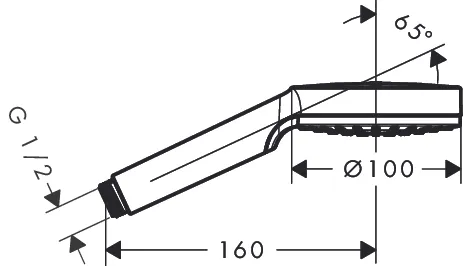 Hansgrohe Crometta Handbrause 100 1jet EcoSmart, Weiß/Chrom Hansgrohe Crometta Handbrause 100 1jet EcoSmart, Weiß/Chrom