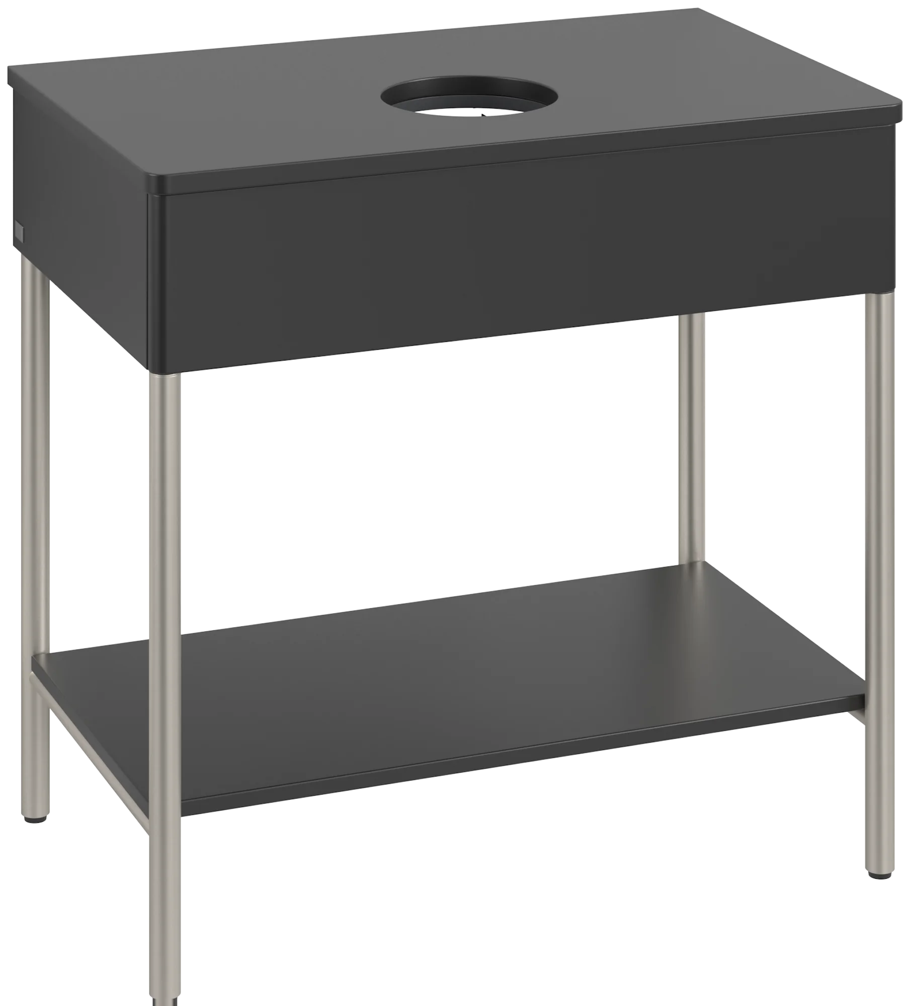 Villeroy & Boch Waschbeckenunterschrank Artis K63010, 800x782x500mm, Black Matt Lacquer, mit Metallgestell und Push-to-open Funktion