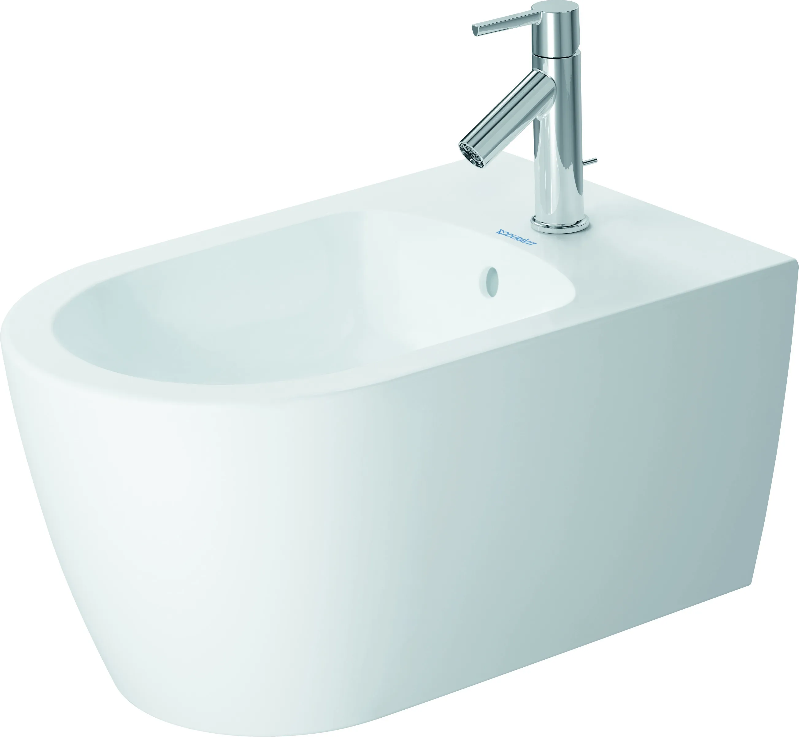 Duravit Wand-Bidet „ME by Starck“, Befestigung sichtbar 37 × 57 × 29,5 cm in Weiß Seidenmatt Duravit Wand-Bidet „ME by Starck“, Befestigung sichtbar 37 × 57 × 29,5 cm in Weiß Seidenmatt