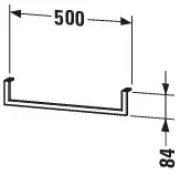 Duravit Handtuchhalter 50 × 8,4 × 1,4 cm in / /